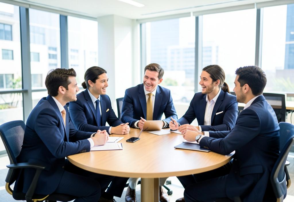Équipe dynamique de CONSULTING VANTEX FINANCE en réunion de travail