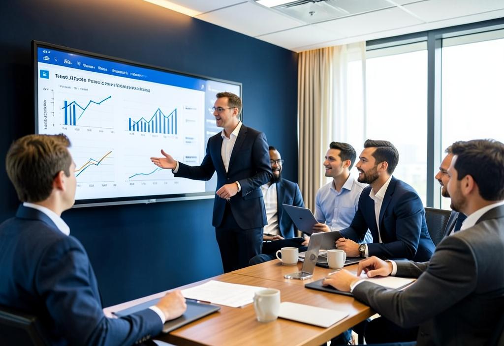 Analyste CONSULTING VANTEX FINANCE présentant des solutions de financement